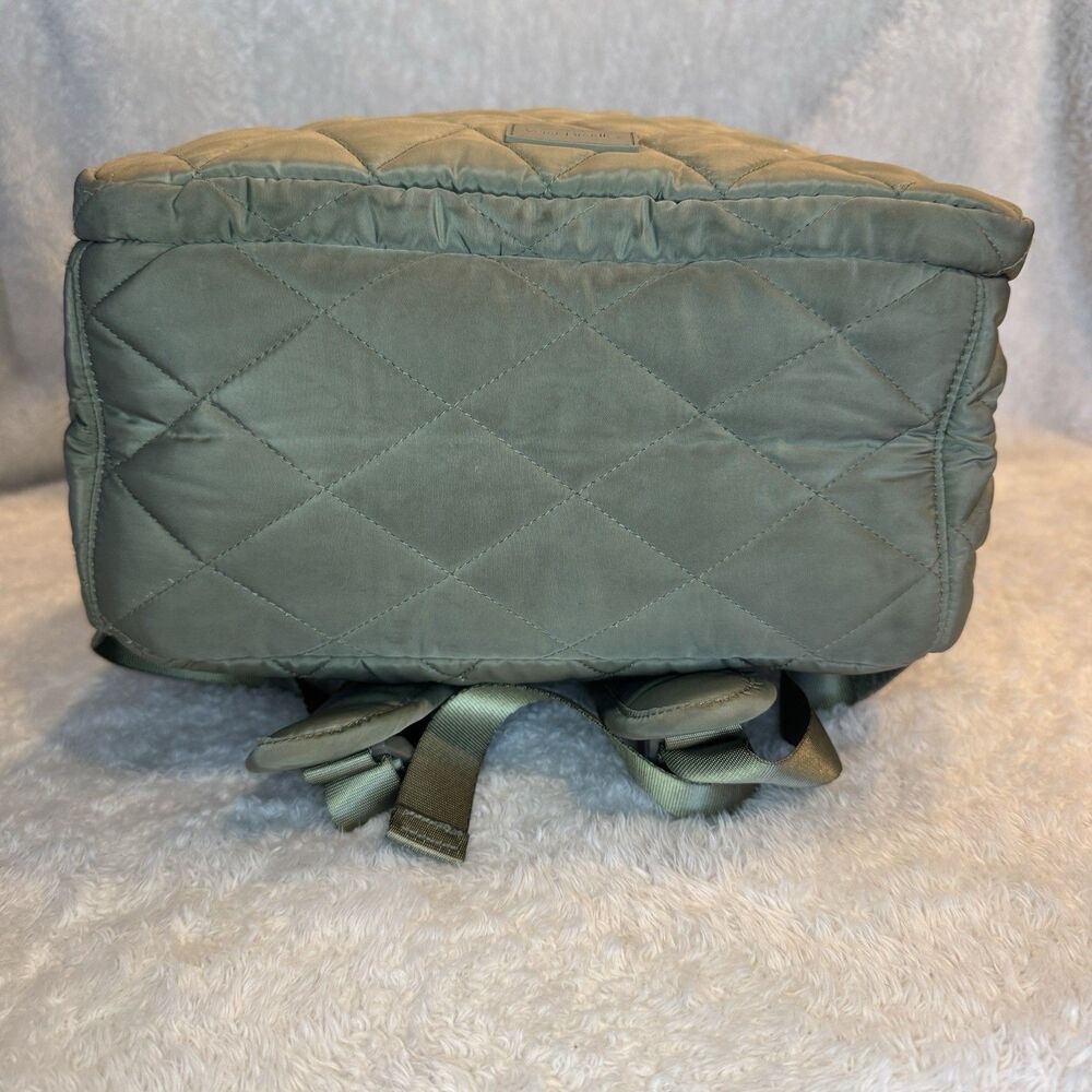 Vera Bradley quilted back pack olive leaf green with matching wallet lighten up - Picture 13 of 15